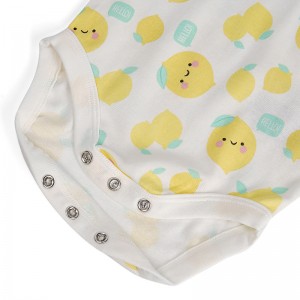 Fabrică de haine pentru bebeluși Vânzare directă Salopetă pentru bebeluși de calitate Corp pentru bebeluși cu mânecă scurtă 3