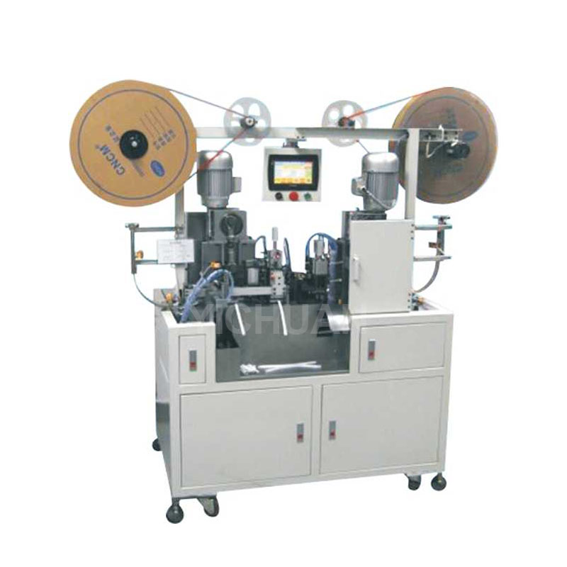 BX-310 Máquina prensadora de pelado de corte de doble extremo totalmente automática de fío de cinta
