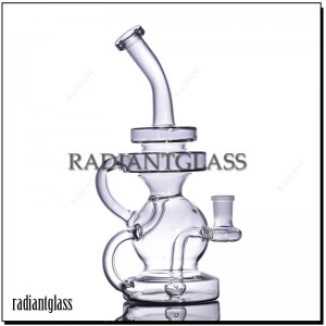 Wholesale Fumed Shiny Smoking Recycler Bong Glass Water Pipe Кальян