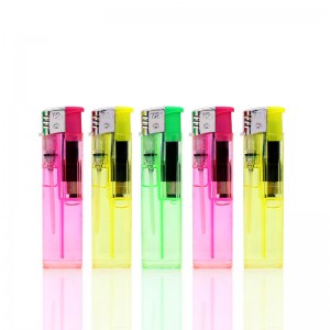 Transparent thickened-proof color gas open flame lighter