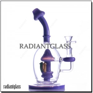 9″ Glass Bong Hookahs Psychedelic Mushroom Dab Rig Percolatore specificamente cuncepitu Vendita calda Design Piattaforme petrolifere Bongs per pipe d'acqua