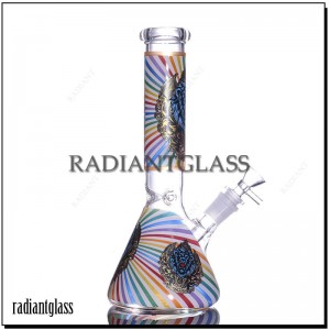 Glass Rainbow Beaker Base ရေပိုက် |9.8လက်မ