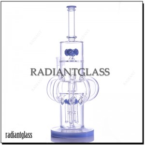 Water Pipe Novelty Glass Bong Recycler Hookah