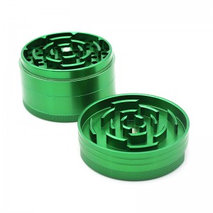 63MM Herb Grinder Aluminum Alloy Smoking Grinder Tobacco Crusher with Container and Rolling Paper Hold 4 Part