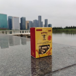 7mm HORNET Genuine Disposable Cigarette Holder Brown Filter Tip Usa ka Kahon sa 120 Grains Filter Wholesale