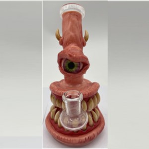 El lenguado del diseño único apareja el vidrio Bong con el tubo de agua de cristal fresco de la decoración del diente y del ojo