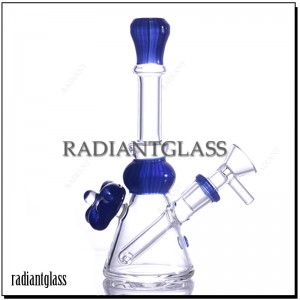 Bow-Knot Beaker Bong Glass Water Pipe – Blue and Purple