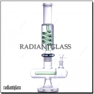 I-Wholesale Freezable Coil Bong Tobacco Glycerin Water Pipe Inline Perc