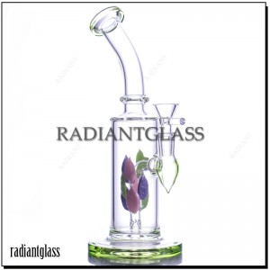 9.8 Inch Flower Leaf Glass Glass Bong (bobhla an-asgaidh air a thoirt a-steach)