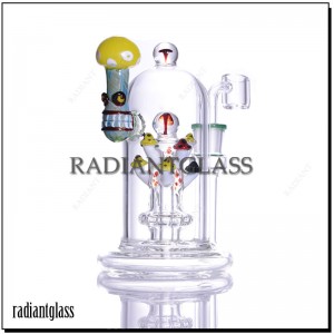 Dab Rig Showerhead Perc Novost Rushroom Glass Bong