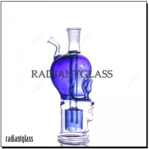 New Skull Mini Glass Water Pipes Pyrex Oil Burner with Recycler Thick Heady Glass for Smoking