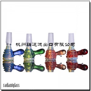 I-Glass Octopus Bowl Esenziwe Ngesandla Se-Glass Slide Slider Herb Bowls 14mm /18mm