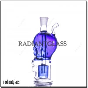 Uusi Skull Mini Glass Water Pipes Pyrex -öljypoltin ja Recycler Thick Heady Glass tupakointia varten