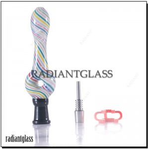 4.3 Inches Nectar Collector Kit Colorful Tips Titanium Tips Dad Straw Oil Rigs Accessoire per fumà