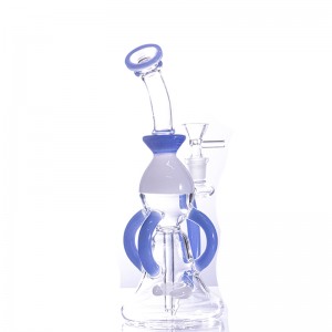 14 Inch Glass Bent Neck Recycle Bong Water Pipe