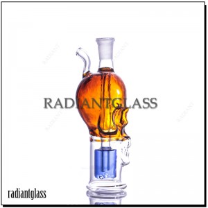 Nye Skull Mini Glass Water Pipes Pyrex oljebrenner med resirkulator tykt berusende glass for røyking