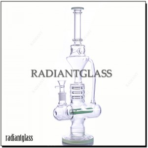 Inline Percolator Bong Straight Recycler Hookahs Ice Catcher Water Pipe