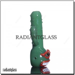 3D Cactus Hand Pipe Glass Spoon Pipe