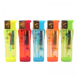 Wholesale creative personality automatic flap windproof transparent lighter