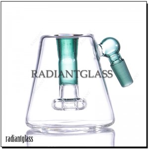 Glass Beaker Ash Catcher Miaraka amin'ny Loham-pandroana Perc - 14.4MM, 45 Degree Joint