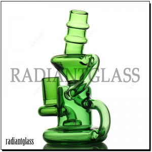ម៉ាស៊ីនកែឆ្នៃមធ្យម Klein Bong Glass Water Pipes Dab Oil Rigs Awesome Showerhead Perc Bowl Quartz Banger