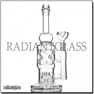 Thick Glass Bong With Honeycomb Perforate And Perc
