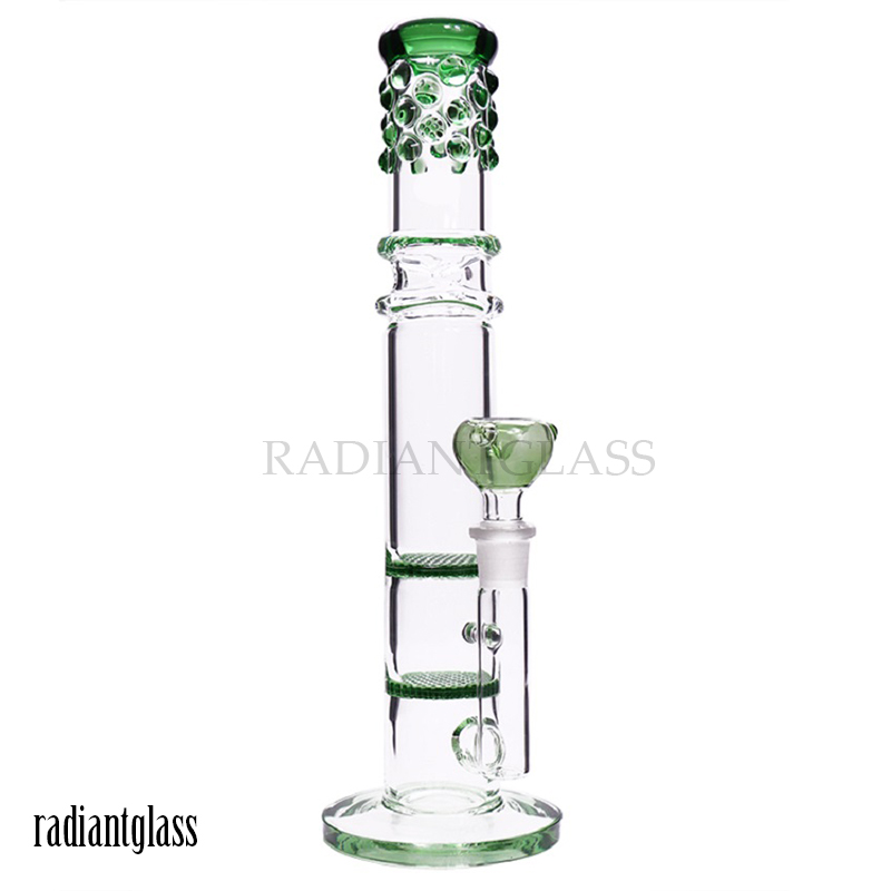 Spots Around Mouth 2x Honeycomb Perc Straight Bong