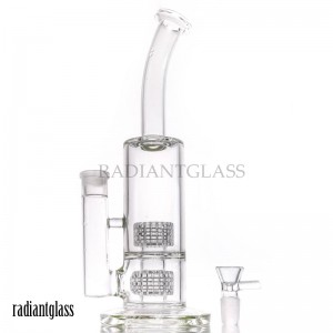 12,2 Inches Double Cages Percolator Gilasi Pipe Bongs