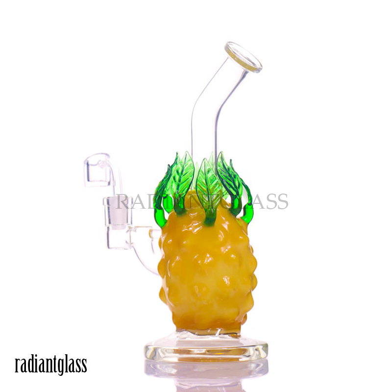 Glass bent neck style Pineapple shape glass Bong