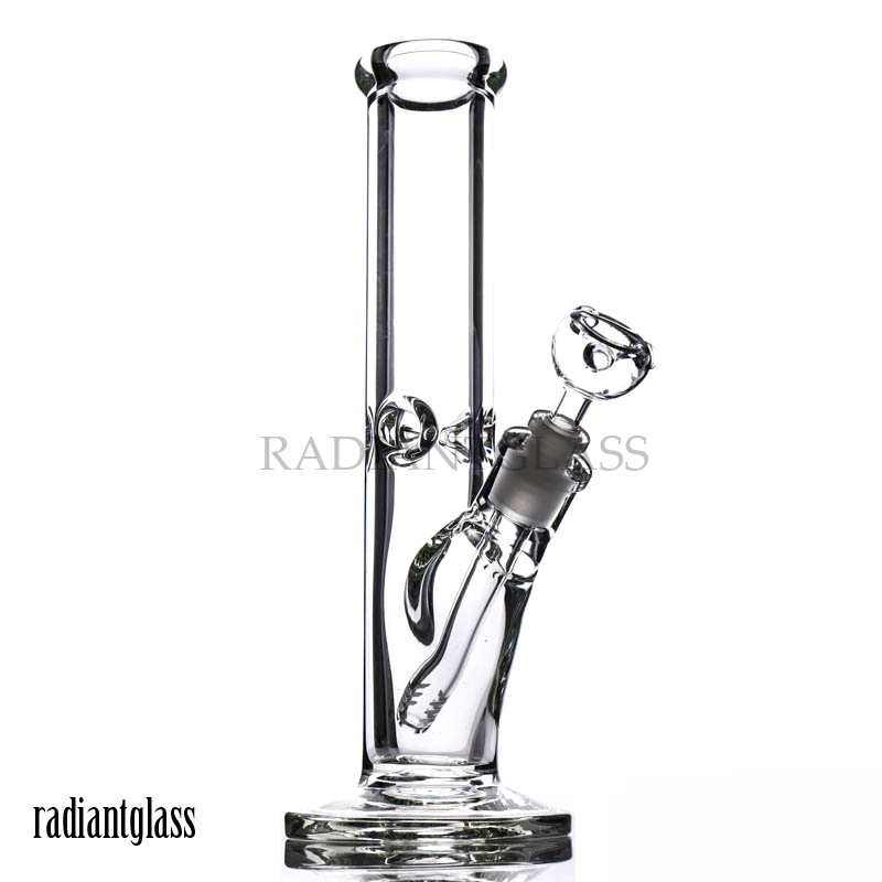 9mm Thick Fat Base Straight Bong with Ice Pinch Featured Image