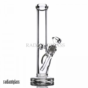 9mm Thick Fat Base Straight Bong with Ice Pinch