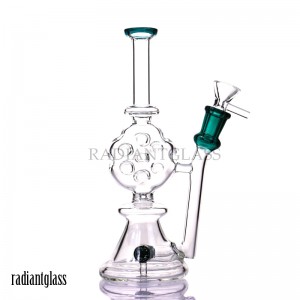 7.9inches Cookie Recycler Dab Rig បំពង់ទឹកជក់បារី