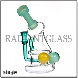 6.8″ Wholesale Three-ball Shaped Colorful Recycler Bong