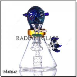 N'ogbe 6.6 ″ Showerhead Perc Glass Bong Water Pipe