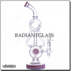 15,4 Inches Recycler Dab Rig Bent Neck Bong