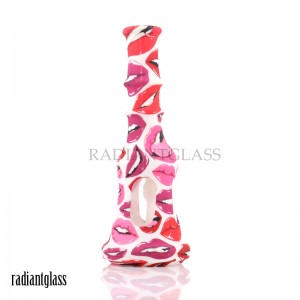 9,8 Inches Silikoni Hookahs Bong Glass Water Pipe Height Pagoda Design