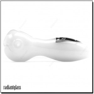 Grosir 4″ susu putih Raider Spoon Pipa Kaca
