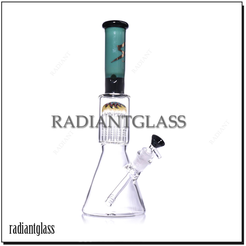 14 "Glass Bongs rasterast Tube Water Pipe Wig Wag and Mushroom Shape