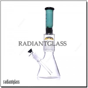 14 "Glass Bongs rasterast Tube Water Pipe Wig Wag and Mushroom Shape