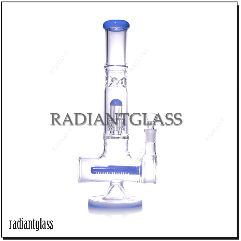 13,3”/34MM Glass Bongs rasterast Tube Pipe Water Matrix Perc And Bell Jar