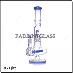 13.3"/34MM Glass Bongs ဖြောင့် Tube ရေပိုက် Matrix Perc နှင့် Bell Jar