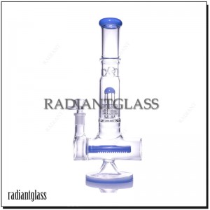 13.3"/34MM Glass Bongs straight Tube Water Pipe Matrix Perc And Bell Jar