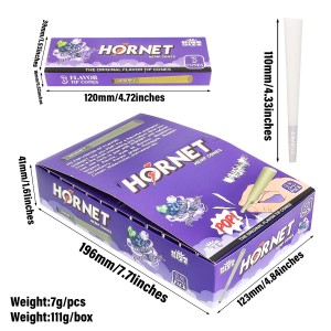 Carta per sigarette a tubo bianco di marca Hornet all'ingrosso (110 mm).