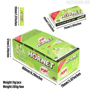 Heildsölu Hornet Brand Fruit Flavored sígarettupappír með sígarettusprengingarkúlu og síuþjórfé