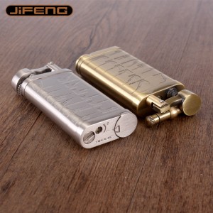 Monsunlighter Gass Retro slipeskive Lettere Sigarettrør Pressure Bar Multifunksjonell Lighter JF003 gaveeske