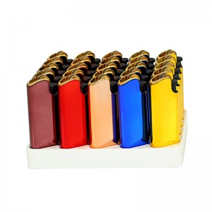 ຂາຍສົ່ງໂລຫະໃຫມ່ Grinding Wheel Lighter Fixed Pulley ເປີດ Flame Disposable Lighter