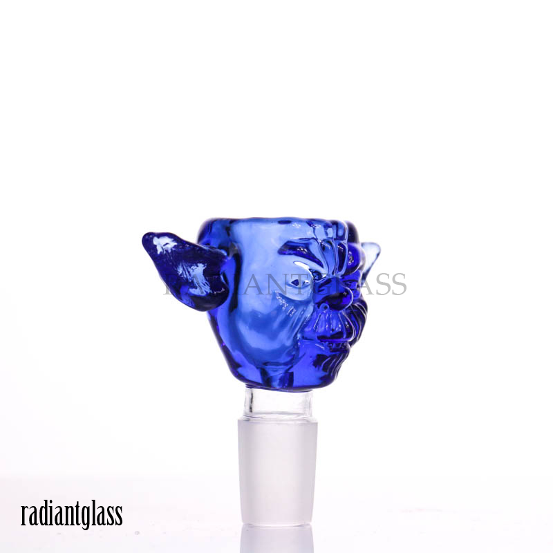 Alien Blue Glass Bong Bowl 18mm
