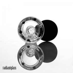 14mm Male Thick Glass Bowl Piece Handle Clear Slide Pipe