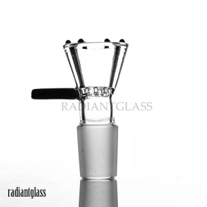 14-міліметровая мужчынская шкляная чаша, ручка, празрыстая слізгальная труба
