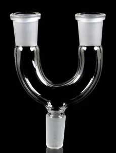 مشعل آداپتور شیشه ای بونگ U شکل برای لوله های آب شیشه ای لوازم جانبی لوله دود (نر 14 میلی متر تا ماده 19 میلی متر نر تا 19 میلی متر ماده)